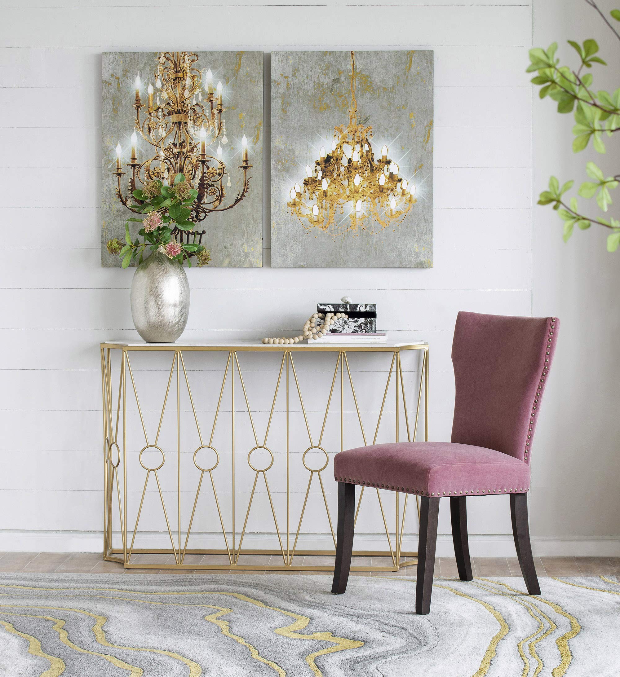 ♡A&B Home 折り畳み式アイアン Gold ダイニングChair♡　【C】 ♡A&B Home 折り畳み式アイアン Gold ダイニングChair♡ 【C】